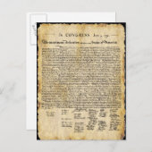 Déclaration d'indépendance Version ancienne carte (Devant / Derrière)