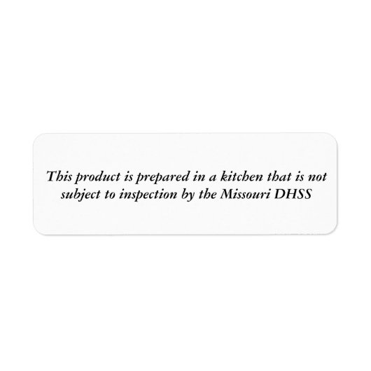 Déclaration du Étiquette de la sécurité du Missour (Devant)