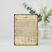 Declaration of Independence Briefkaart (Staand voorkant)