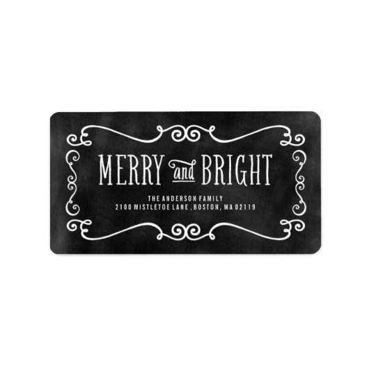 Déclenché | Étiquettes de adresse de vacances (Devant)