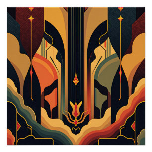 Deco Abstraction Glossy Perfect Poster