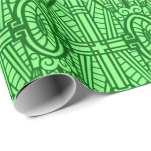 Deco Architecture Pattern, Light Jade Green Cadeaupapier