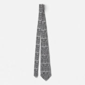 Deco Architecture Pattern, Silver Grey / Grey Stropdas (Achterkant)