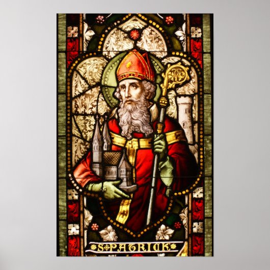 Déco Art Déco en verre satiné St. Patrick (Devant)