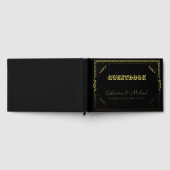  Deco Art Elegant Black White Gold Wedding Gastenboek (Volledig)