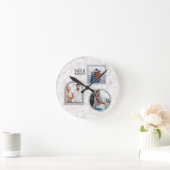 Deco Art Modern Gepersonaliseerd Fotonaam Ronde Klok (Huis)