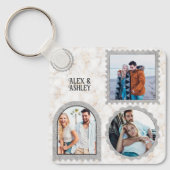 Deco Art Modern Gepersonaliseerd Fotonaam Sleutelhanger (Voorkant)