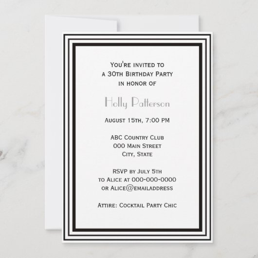  deco Black Lijst #1 V Dag Kaart (Achterkant)