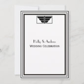  deco Black Lijst #2 V bruiloft Kaart (Voorkant)