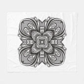 Deco Black Square geïnspireerd Fleece Deken (Voorkant (Horizontaal))