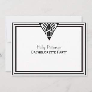  deco Blk Wht Lijst #1 H Bachelorette Kaart