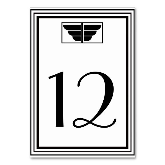 deco Blk Wit Lijst #2 H Tabelnummer Kaart (Voorkant)