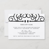 Deco bloeien bruiloft receptie kaart (Voorkant)