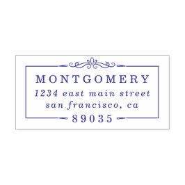 Deco Border Familienaam Retouradres Zelfinktende Stempel