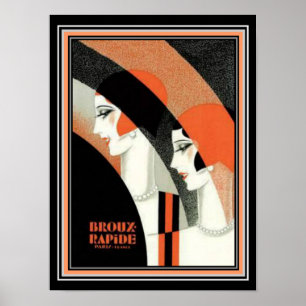 Deco Broux Rapide Advertisement Print 1920