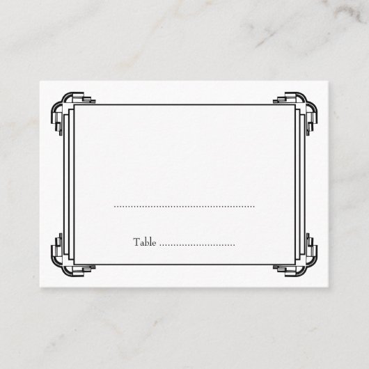 Déco cadre noir mariage escorte d'invité carte pla (Devant)