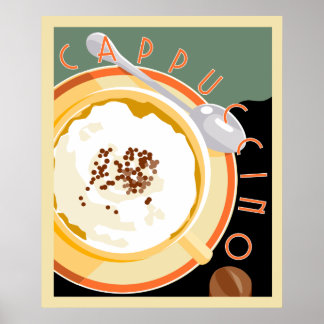 Deco Cappuccino Poster