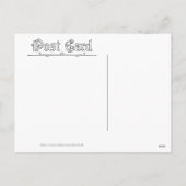 Déco carte postale de Noël avec maison et lune (Dos)