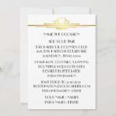 Deco Champagne Bewaar de datum uitnodiging (Achterkant)