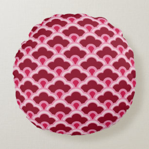 Deco Chinese Scallops, Bourgogne Wine en Roze Rond Kussen