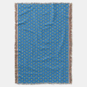 Deco Chinese Scallops, Ocean Blue en Indigo Deken (Voorkant Verticaal)