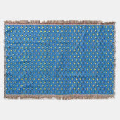 Deco Chinese Scallops, Ocean Blue en Indigo Deken (Voorkant)