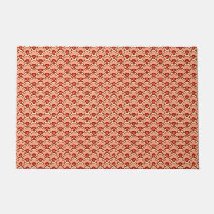 Deco Chinese Scallops, Peach, Rust en Cream Deurmat