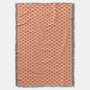 Deco Chinese Scallops, Perzik, Rust en Cream Gooi Deken