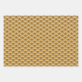 Deco Chinese Scallops, Red, Gold en Blue Inpakpapier Vel (Voorkant 2)