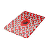 Deco Chinese scallops, rood, grijs, zwart en wit Badmat (Gekanteld)