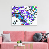Deco Cogs Canvas Print (Insitu (Woonkamer))