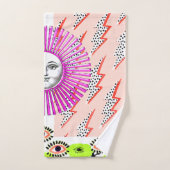 Déco Cubiste Géométrique Futuriste  (Serviette à main)