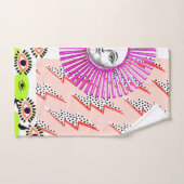 Déco Cubiste Géométrique Futuriste  (Serviette à main)