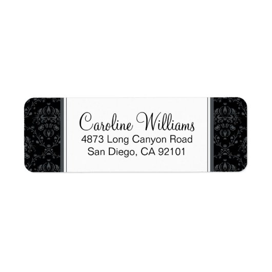 Deco Damask Etiket (Voorkant)