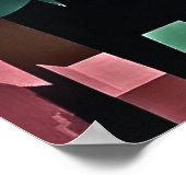 Deco dame in groene moderne kunst poster (Hoek)