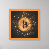déco de bureau moderne crypto BITCOIN LOGO orange (Recto)