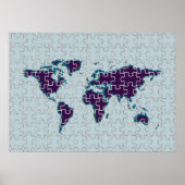 déco de la carte du monde du puzzle (Devant)