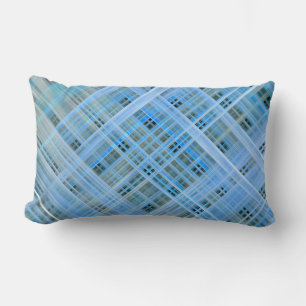 déco de motif plaid bleu jeté oreiller intérieur