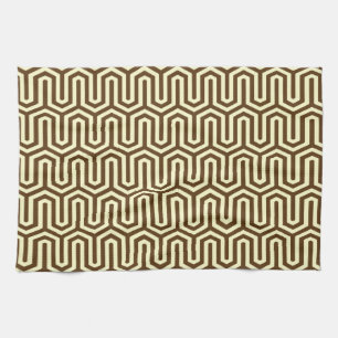 Deco Egyptian motif - chocolade en room Theedoek