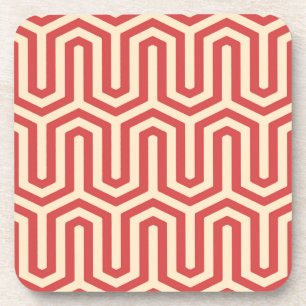 Deco Egyptian motif - koraal sinaasappel Drankjes Onderzetter
