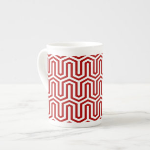 Deco Egyptian motif - rood en wit Porselein Kop