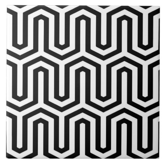 Deco Egyptian motif - zwart-wit Tegeltje (Voorkant)