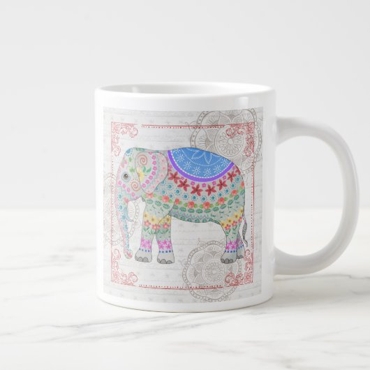 Deco Elephant Boho Style Mug (Droite)