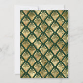 Deco Fans Groene Blush 1920s Bruiloft Kaart (Achterkant)
