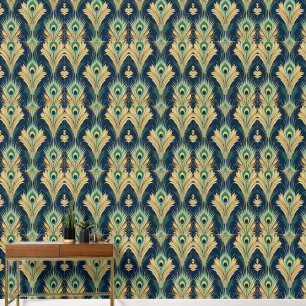 Deco Feathers Wallpaper – Elegante jaren 1920 Behang