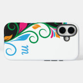 Deco Floral Monogram Case-Mate iPhone Case (Achterkant (horizontaal))