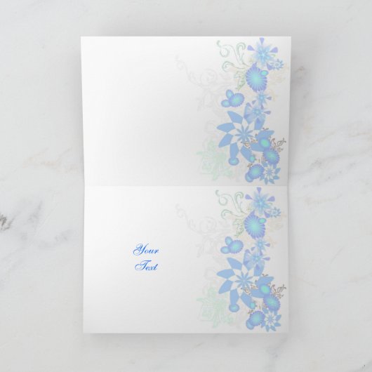 Déco Florale Bleue - Merci (Intérieur)