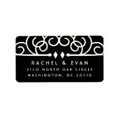 Deco Flouring overmaats het Adres van de Terugkeer Etiket (Voorkant)