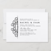 Deco Flourish repesal Dinner Invitation Kaart (Voorkant)