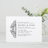 Deco Flourish repesal Dinner Invitation Kaart (Staand voorkant)
